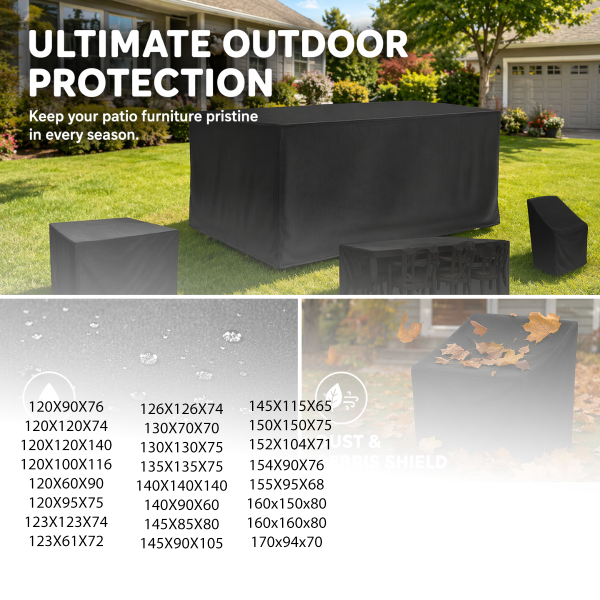 Bistro Table Set - 240 Sizes of Patio Furniture Covers,