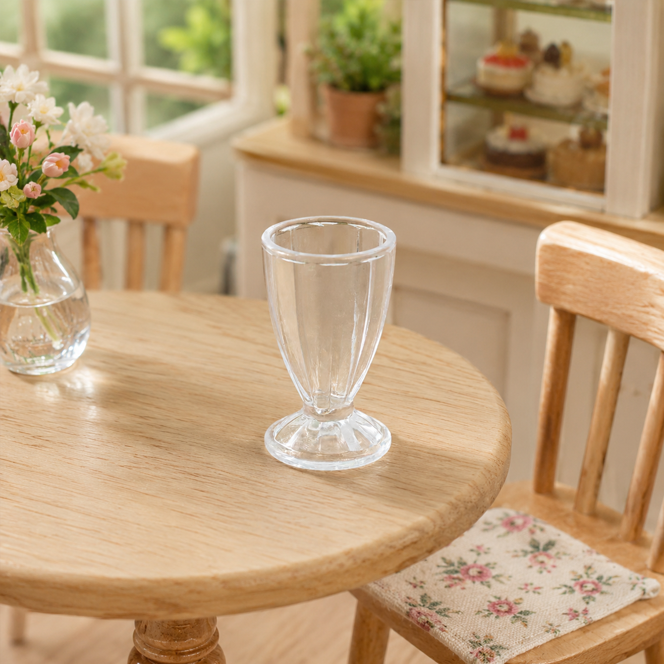 Bistro Table Set - 4 pcs /1 set Miniature transparent