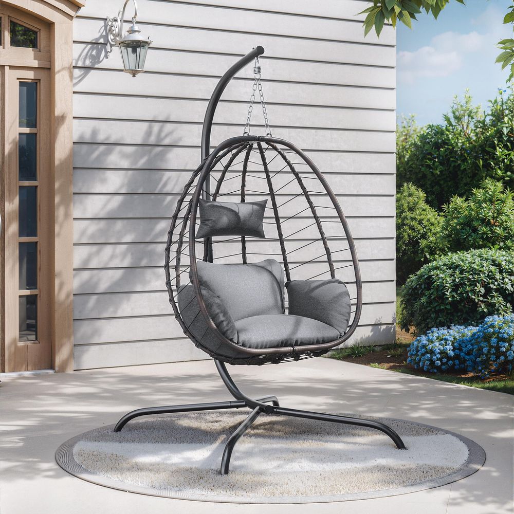 Hammock With Stand - Pieces Outdoor Hanging Egg Chair with