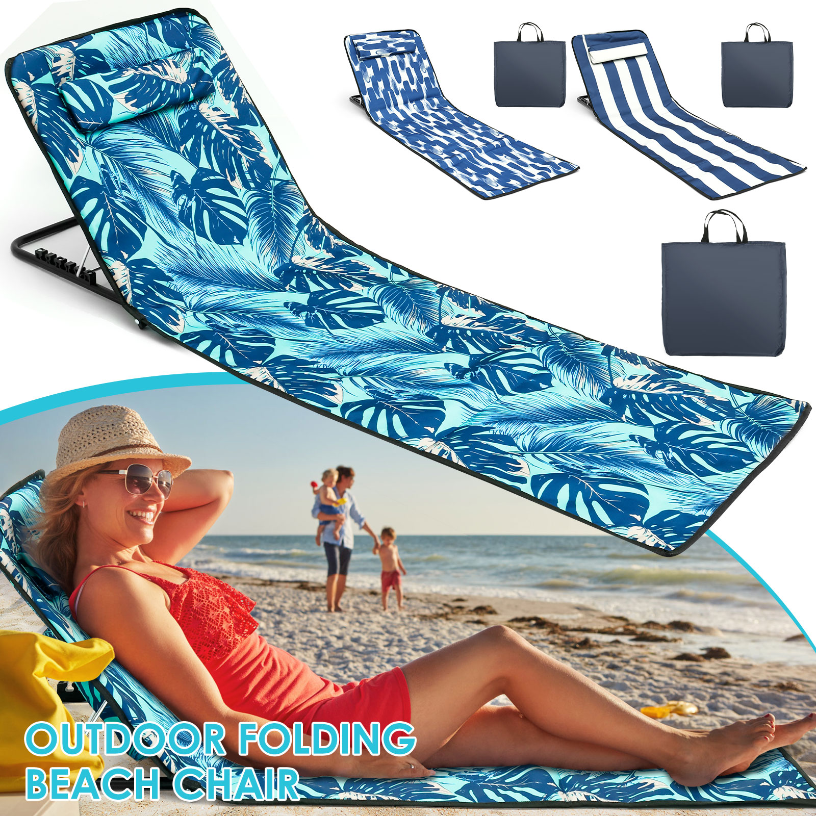 Outdoor Furniture Replacement Fabric - Beach Sun Chair Mat Oxford Cloth