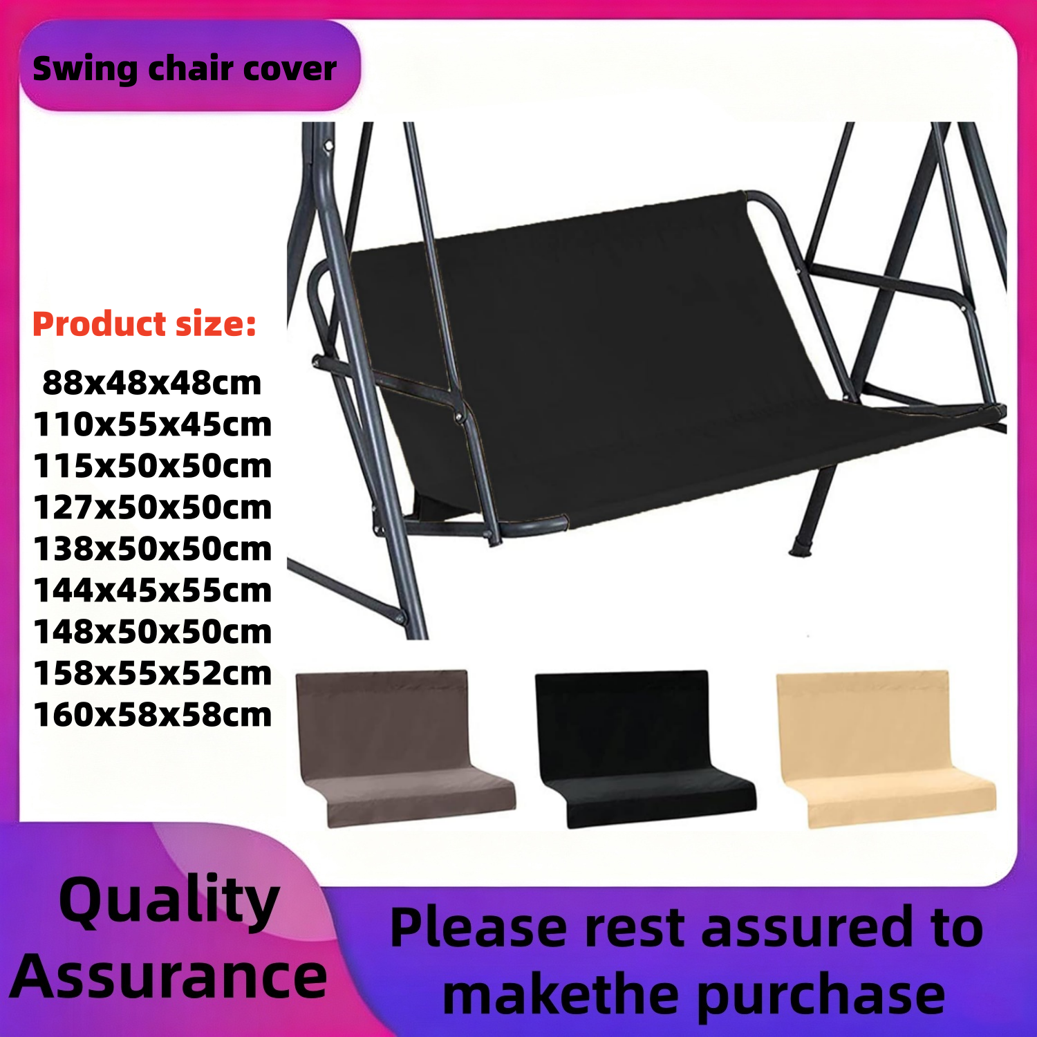 Outdoor Furniture Covers Waterproof - 2 3 Seater Waterproof Swing Seat