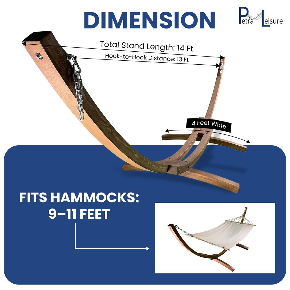 Ft. Wooden Arc Hammock Stand.  - Hammock With Stand 评论和价格