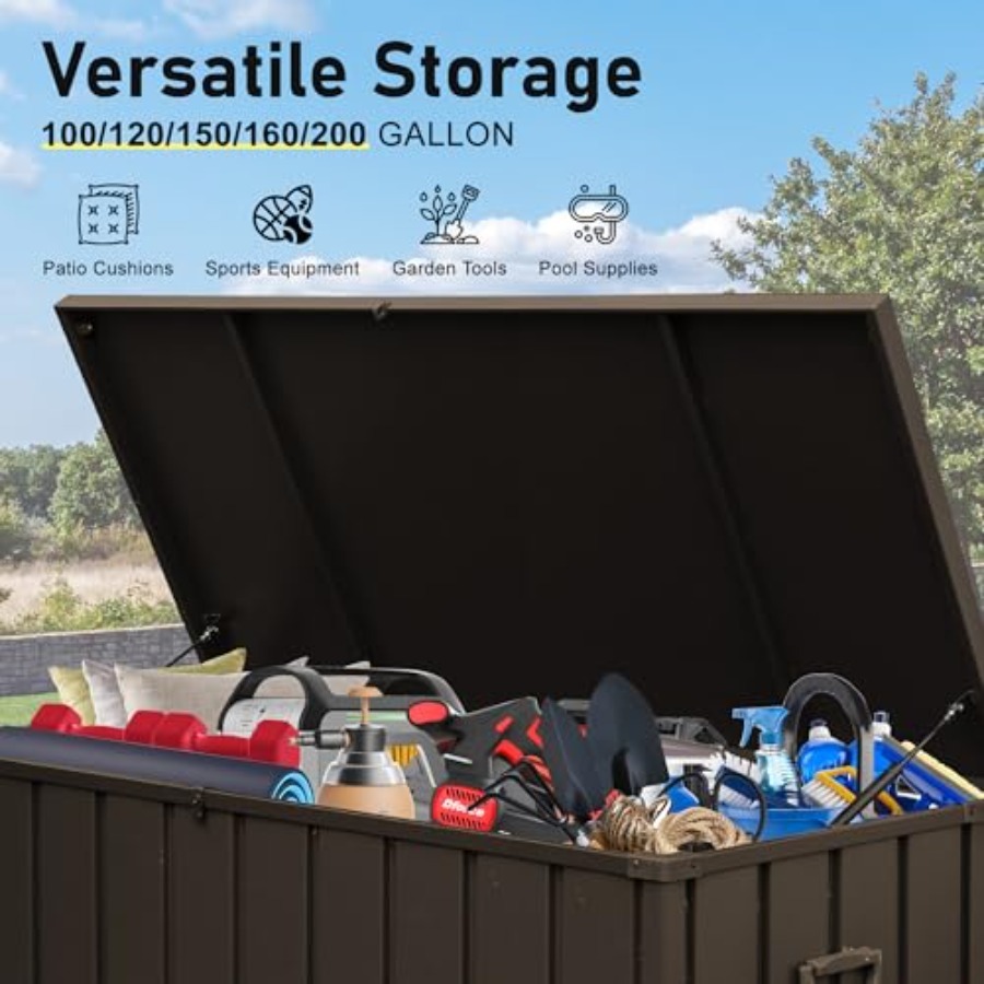 160 Gallon Deck Box Outdoor St - Outdoor Furniture With Storage 评论和价格