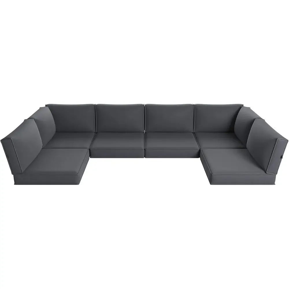 14-Piece Grey Deep Seat Outdoo - Outdoor Furniture Grey 评论和价格