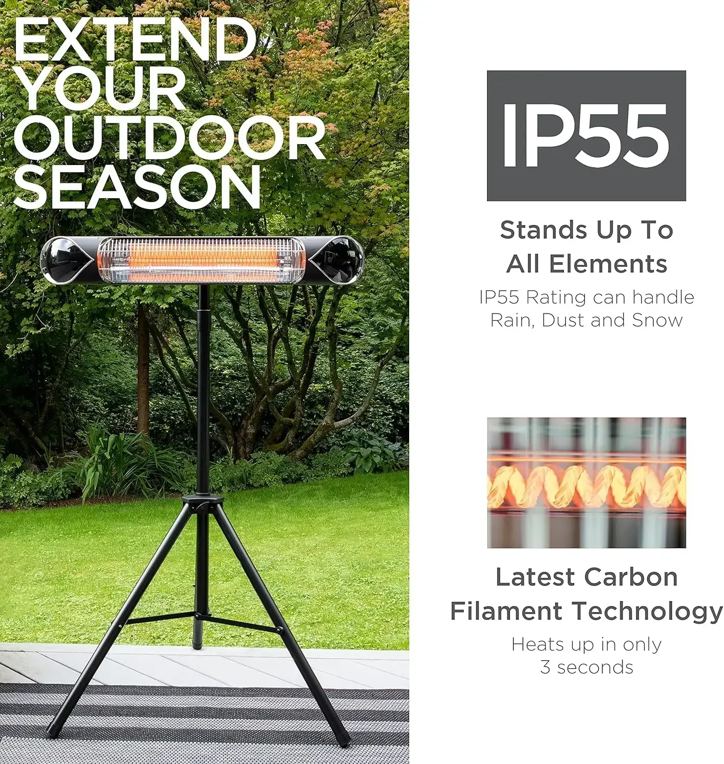 Infrared Electric Patio Heater - Patio Heater Standing 评论和价格