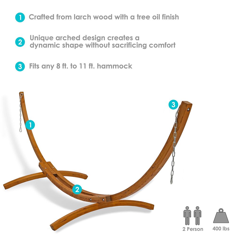 Curved Wood Hammock Stand Only - Hammock With Stand 评论和价格