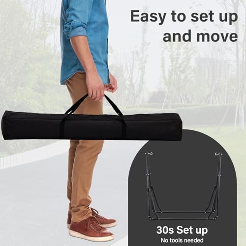 Black 2-In-1 Hammock Swing Wit - Hammock With Stand 评论和价格