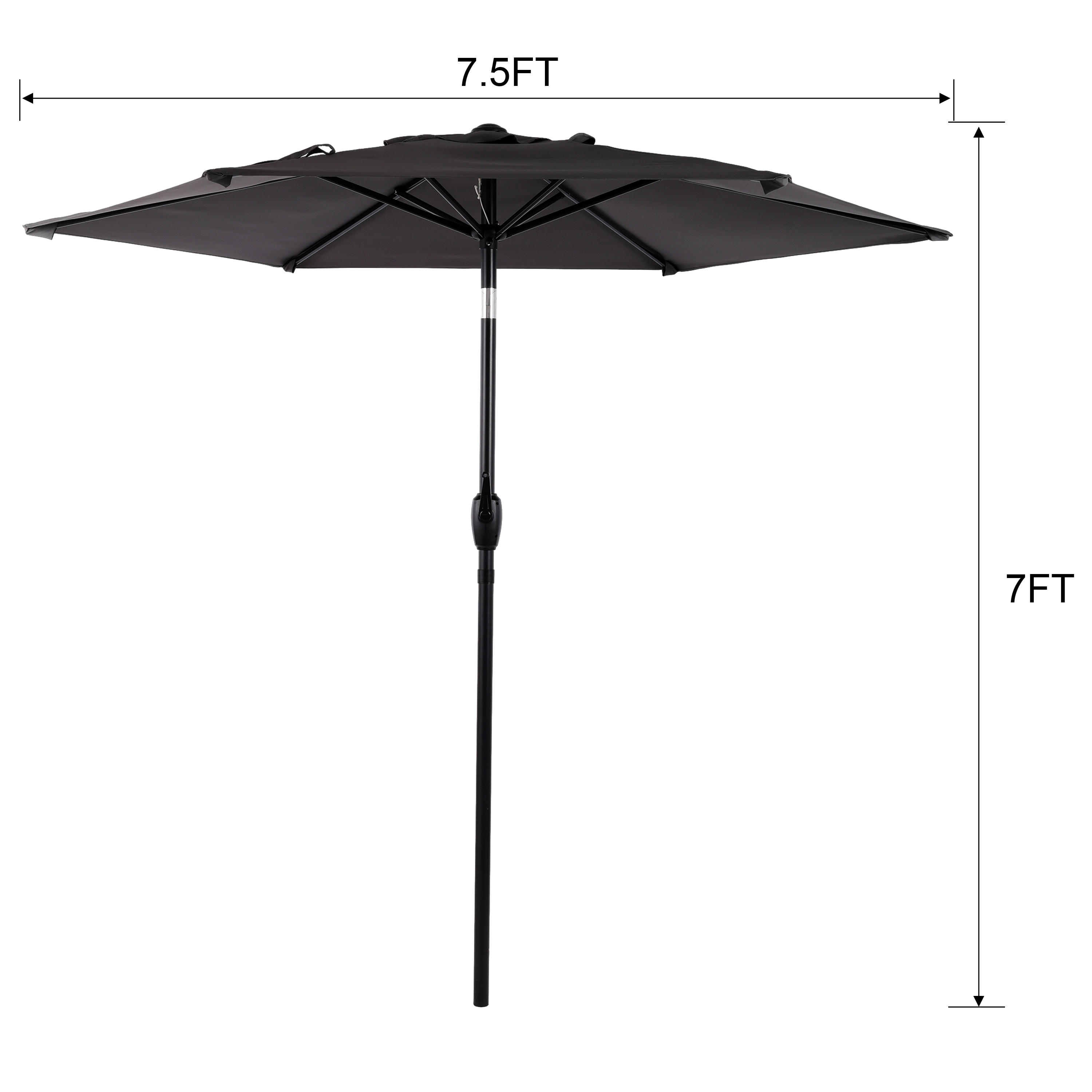 7.5ft Patio Umbrella Outdoor M - Outdoor Furniture Grey 评论和价格