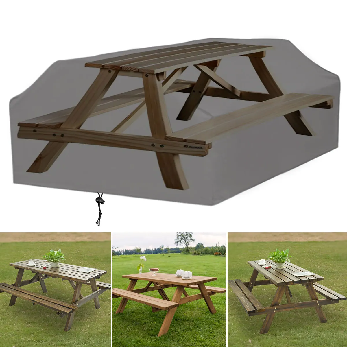210D For 6/8 Seater Picnic Tab - Outdoor Furniture Grey 评论和价格