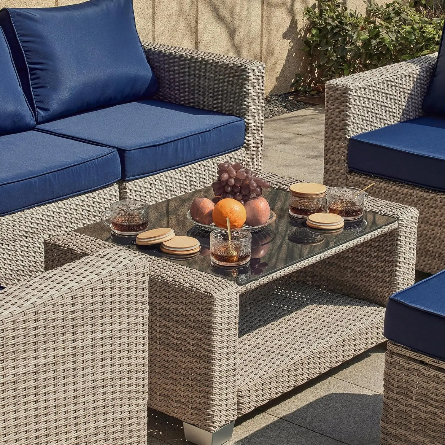 %a 7 Pieces Outdoor Patio Furn - Outdoor Furniture Grey 评论和价格