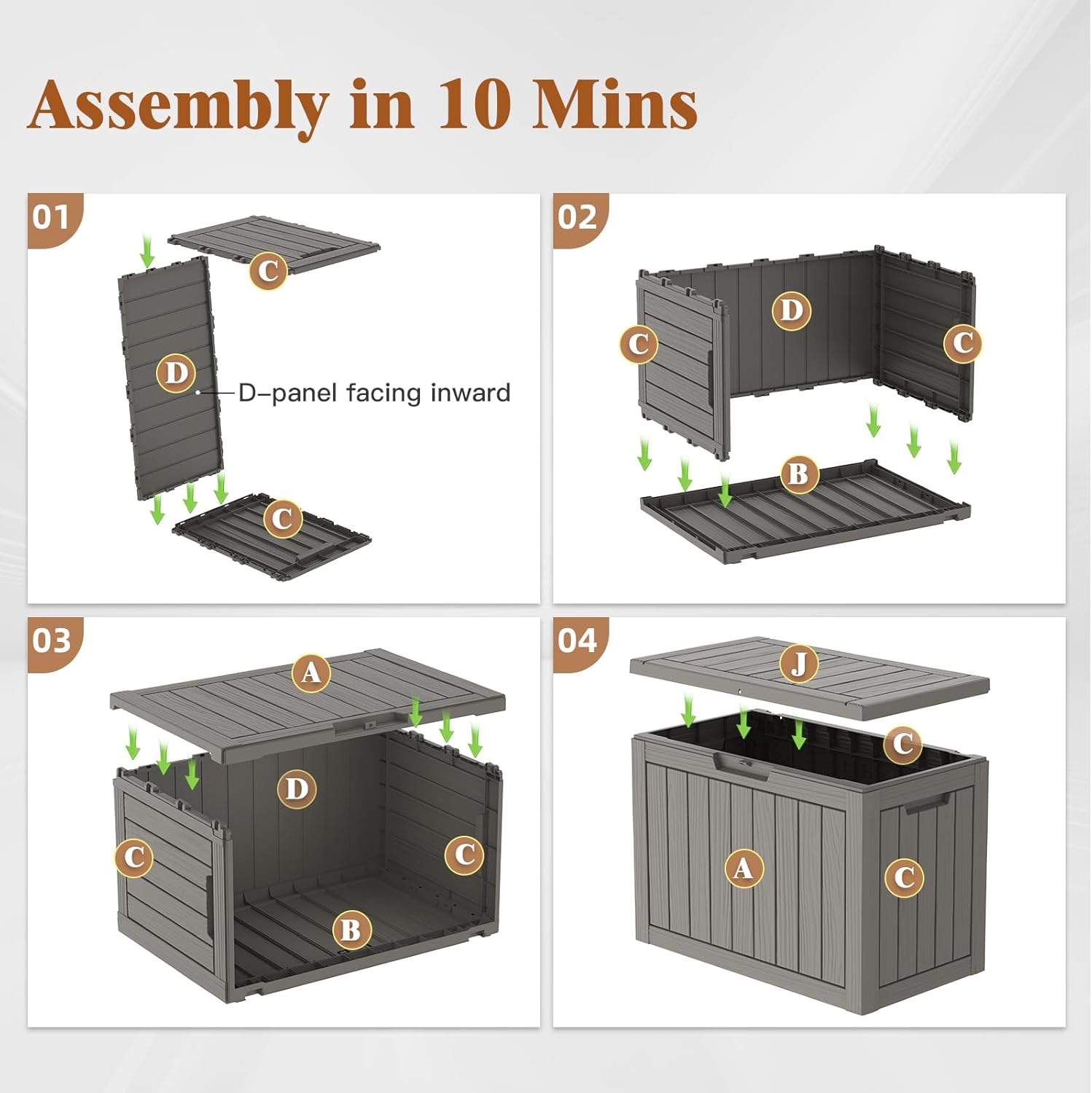45Gal Black Deck Box - Waterpr - Outdoor Furniture With Storage 评论和价格