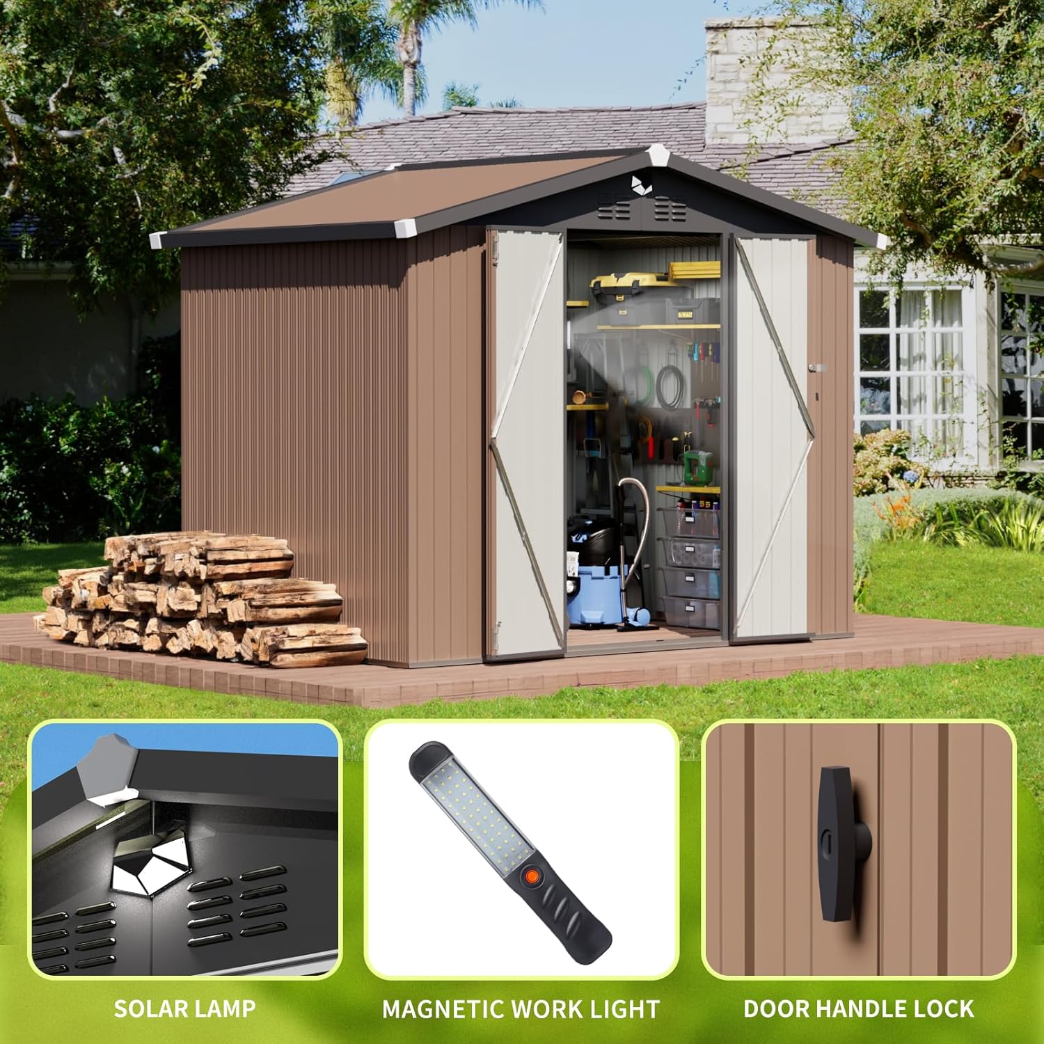 Metal Storage Shed,Outdoor Sto - Outdoor Furniture With Storage 评论和价格
