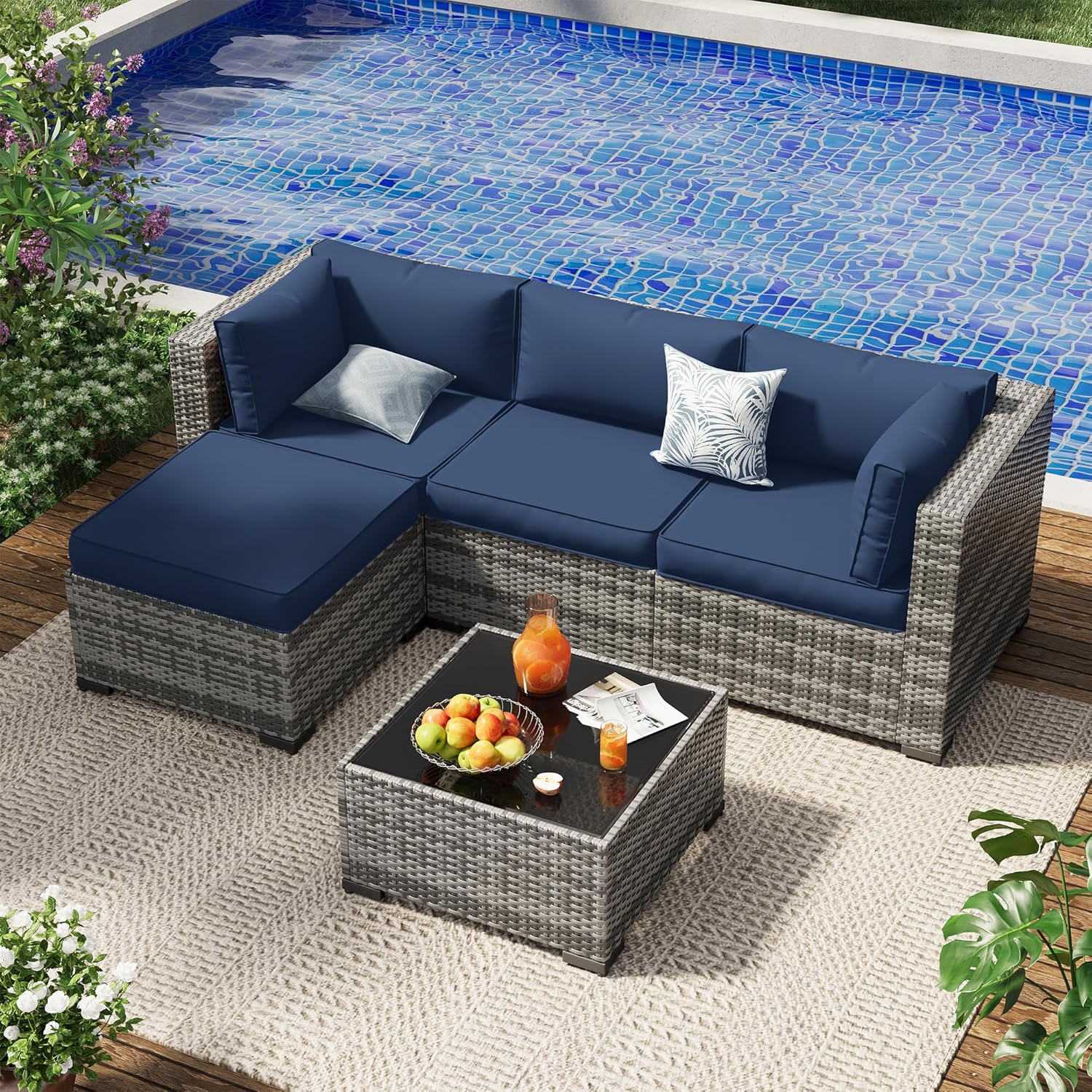 Outdoor Patio Sectional Furnit - Outdoor Furniture Replacement Fabric 评论和价格