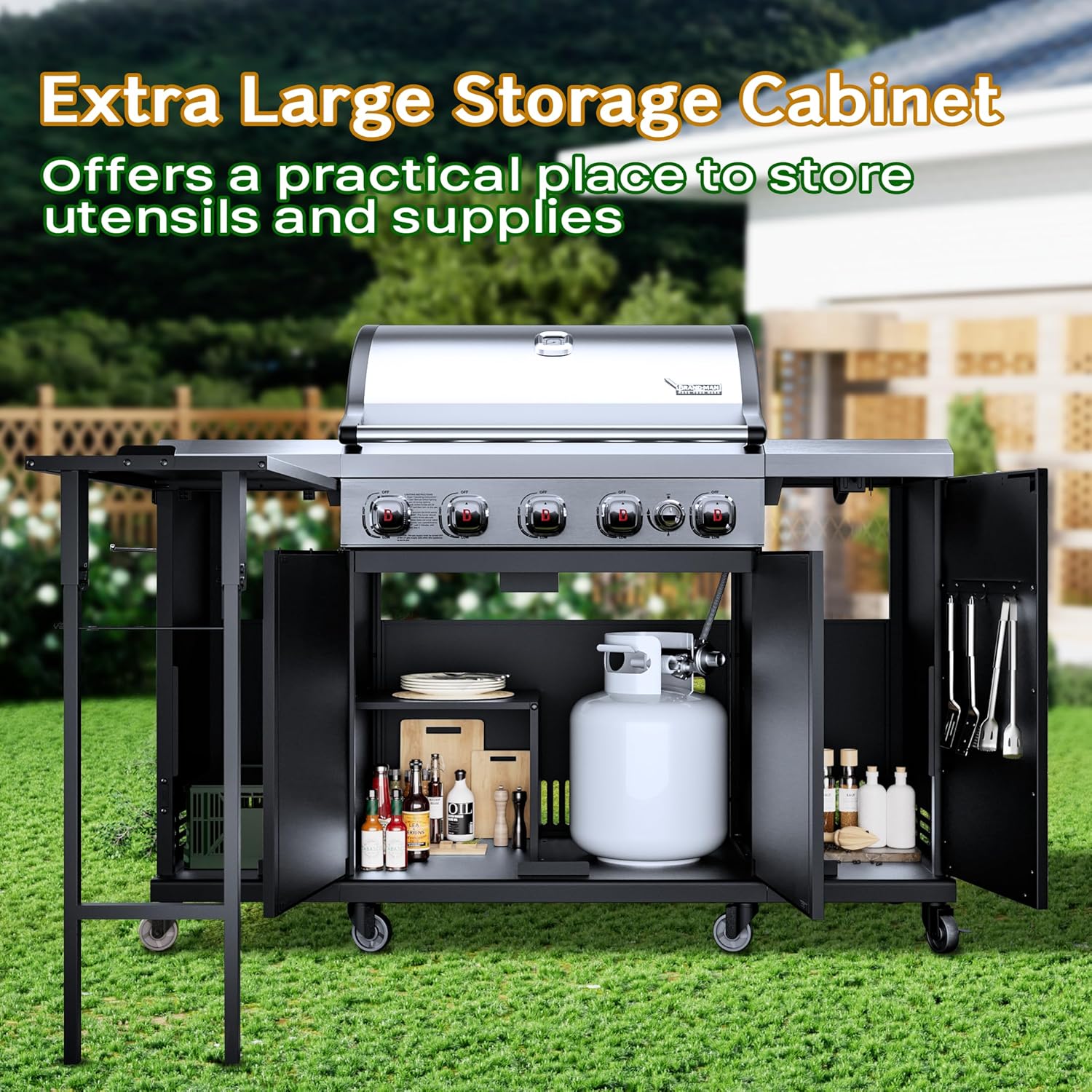 Brand-Man Propane Gas Grill Is - Outdoor Furniture Brand 评论和价格
