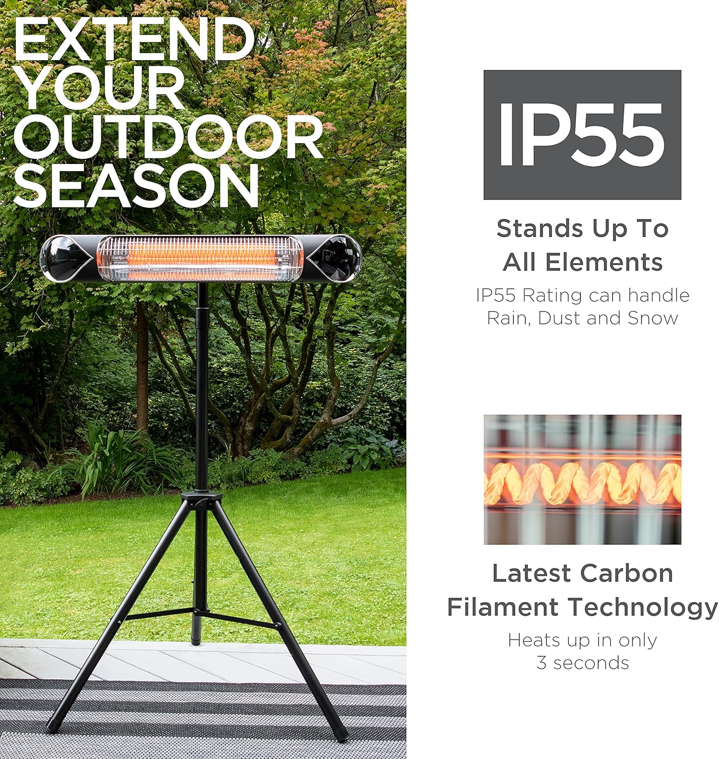 Infrared Electric Patio Heater - Patio Heater Standing 评论和价格