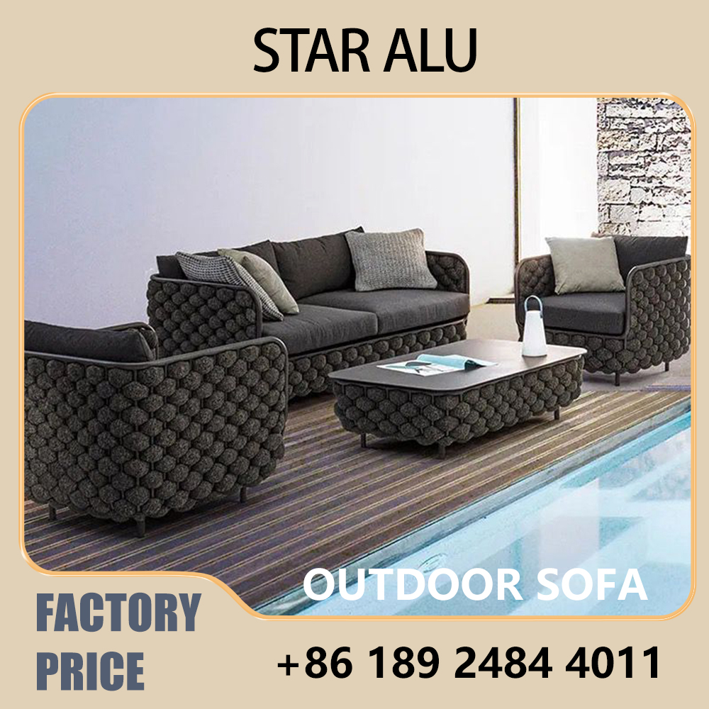 3-Seater Outdoor Rattan Sofa S - Outdoor Furniture Grey 评论和价格