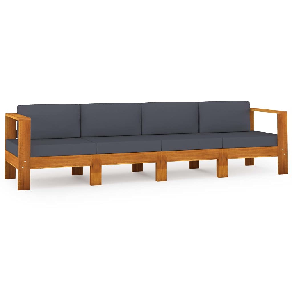 4 Seater Outdoor Garden Sofa S - Outdoor Furniture Grey 评论和价格