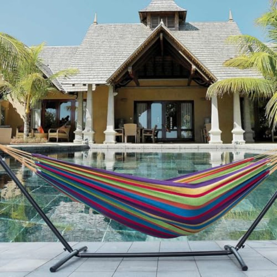 Double Hammock with 9 ft Space - Hammock With Stand 评论和价格
