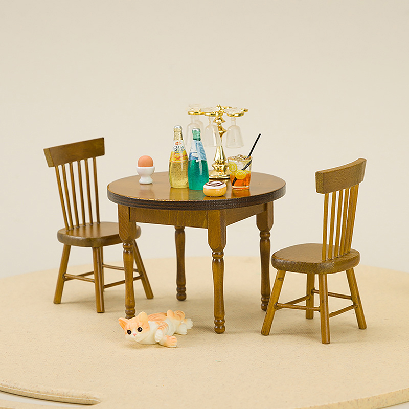 1/12 Miniature Dollhouse Furni - Bistro Table Set 评论和价格