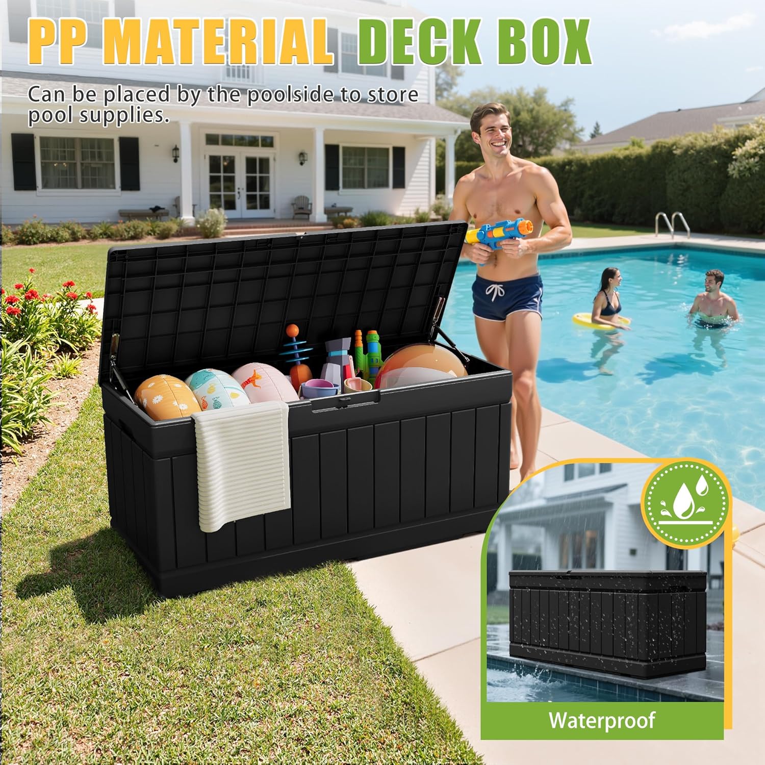 82 Gallon Outdoor Storage Box  - Outdoor Furniture With Storage 评论和价格