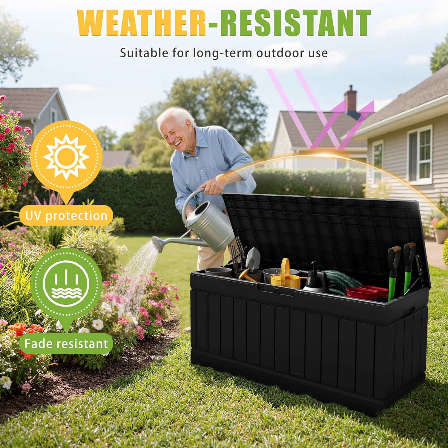 82 Gallon Outdoor Storage Box  - Outdoor Furniture With Storage 评论和价格