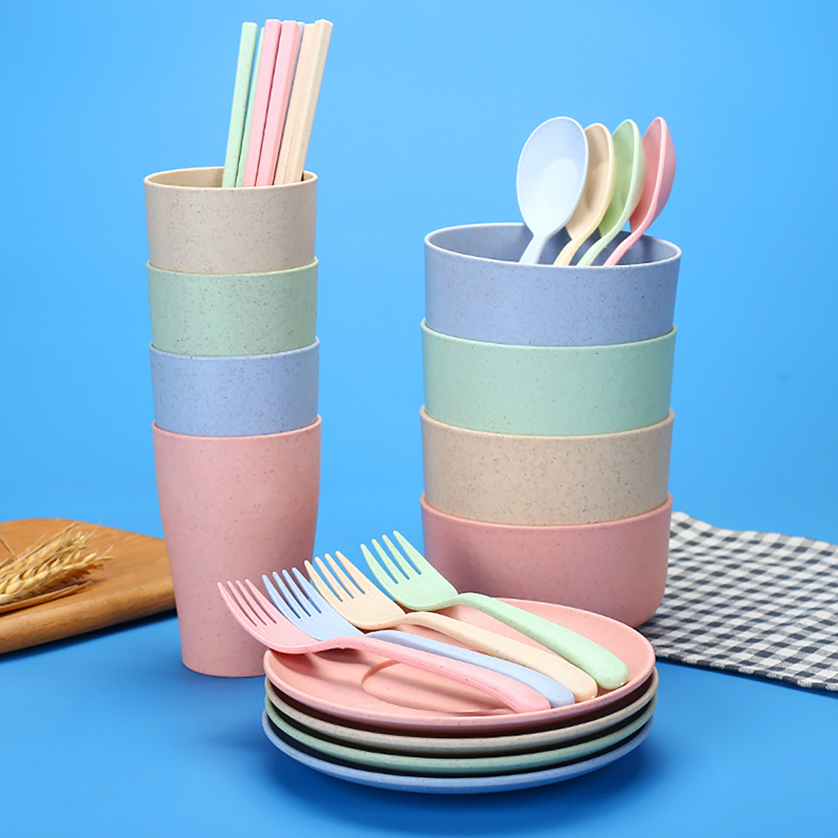 Fork Spoon Chopsticks Bowls Cu - Bistro Table Set 评论和价格