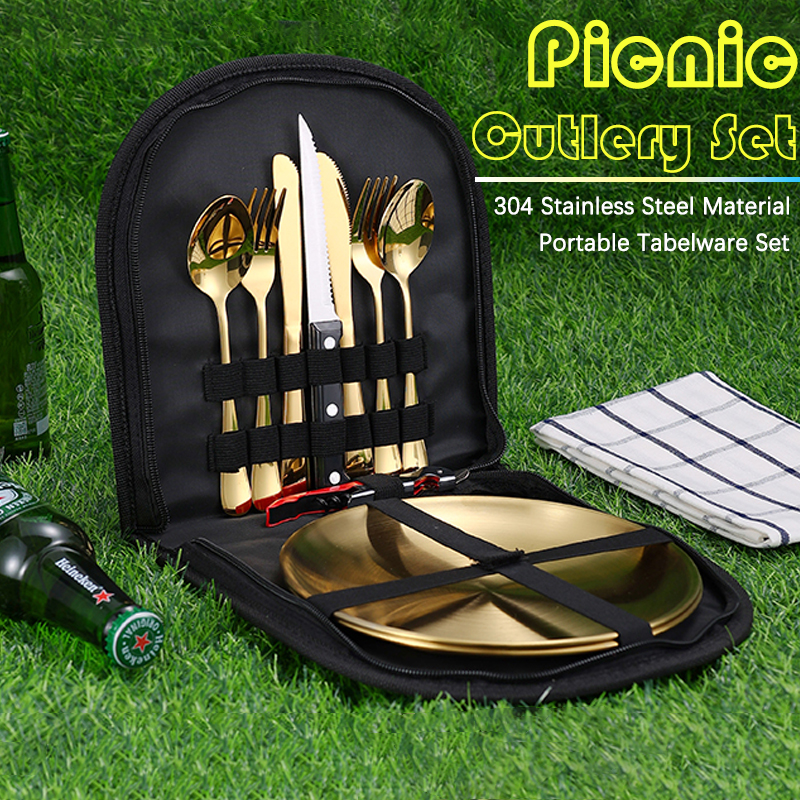 10Pcs Camping Tableware Set 30 - Bistro Table Set 评论和价格