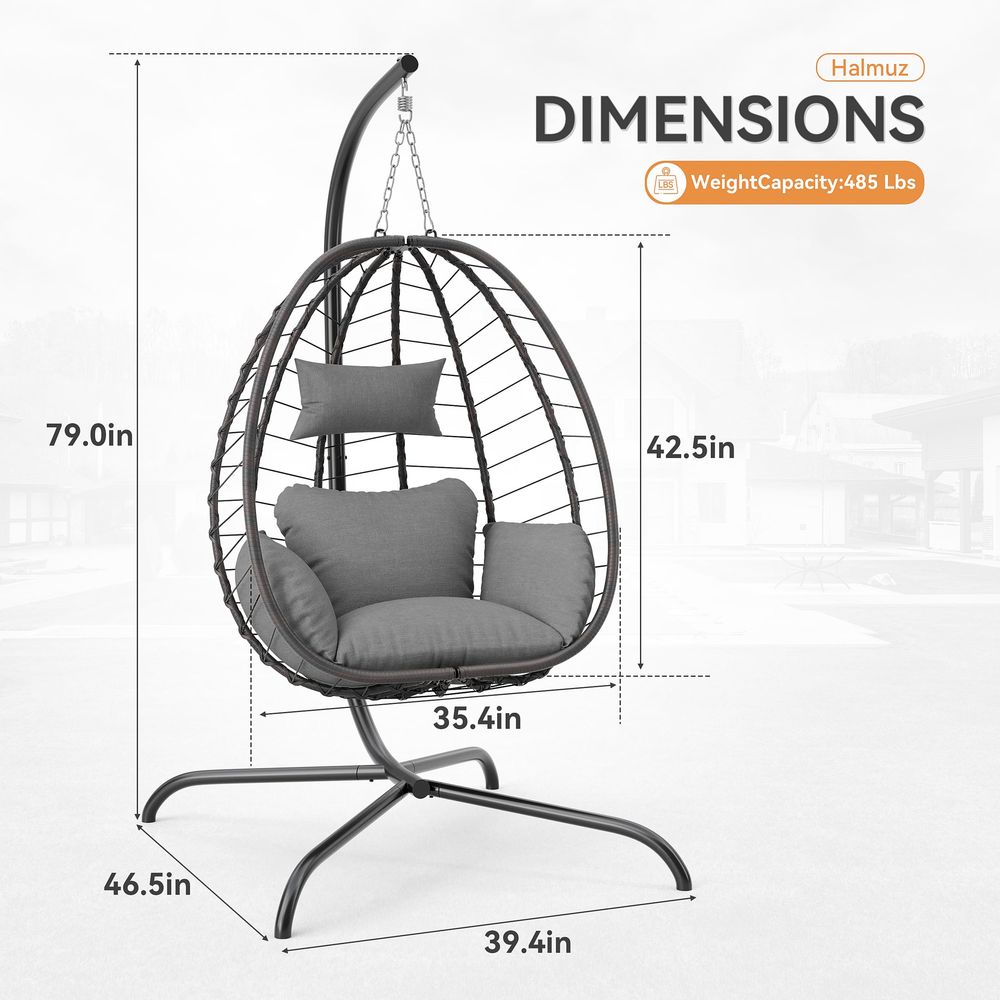 Pieces Outdoor Hanging Egg Cha - Hammock With Stand 评论和价格