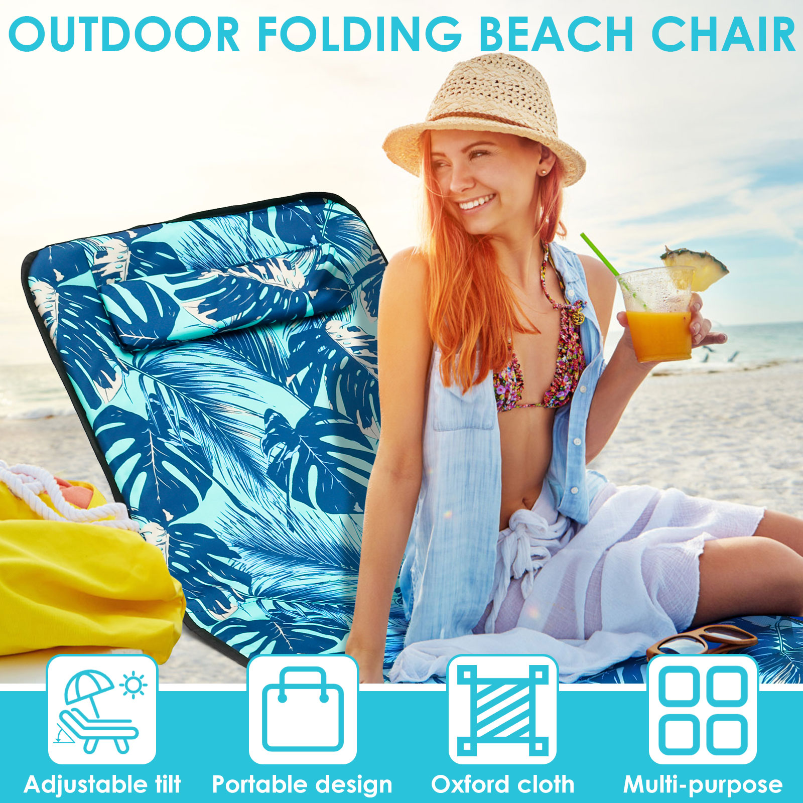 Beach Sun Chair Mat Oxford Clo - Outdoor Furniture Replacement Fabric 评论和价格