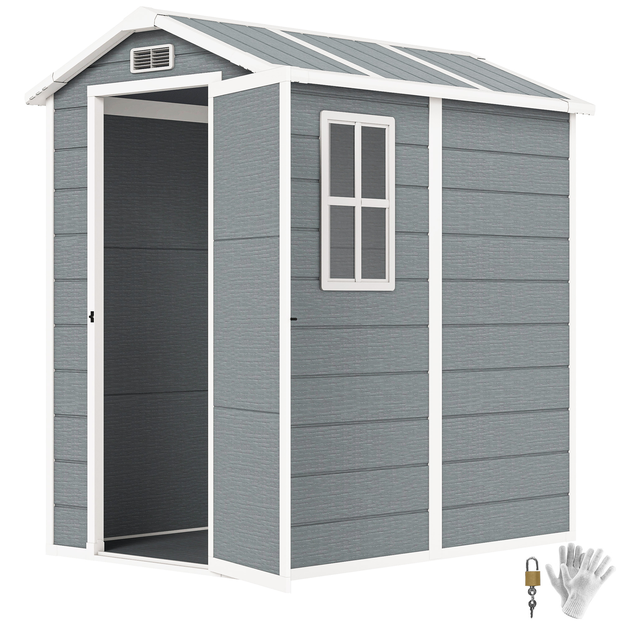 6' X 4' Outdoor Storage Shed,  - Outdoor Furniture With Storage 评论和价格