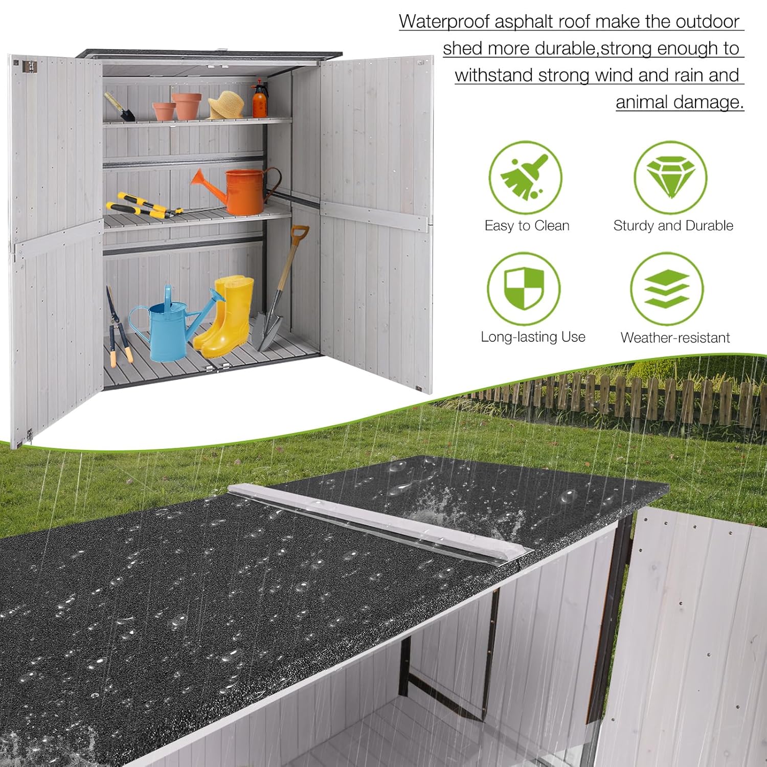 Outdoor Cabinet Storage Shed w - Outdoor Furniture With Storage 评论和价格