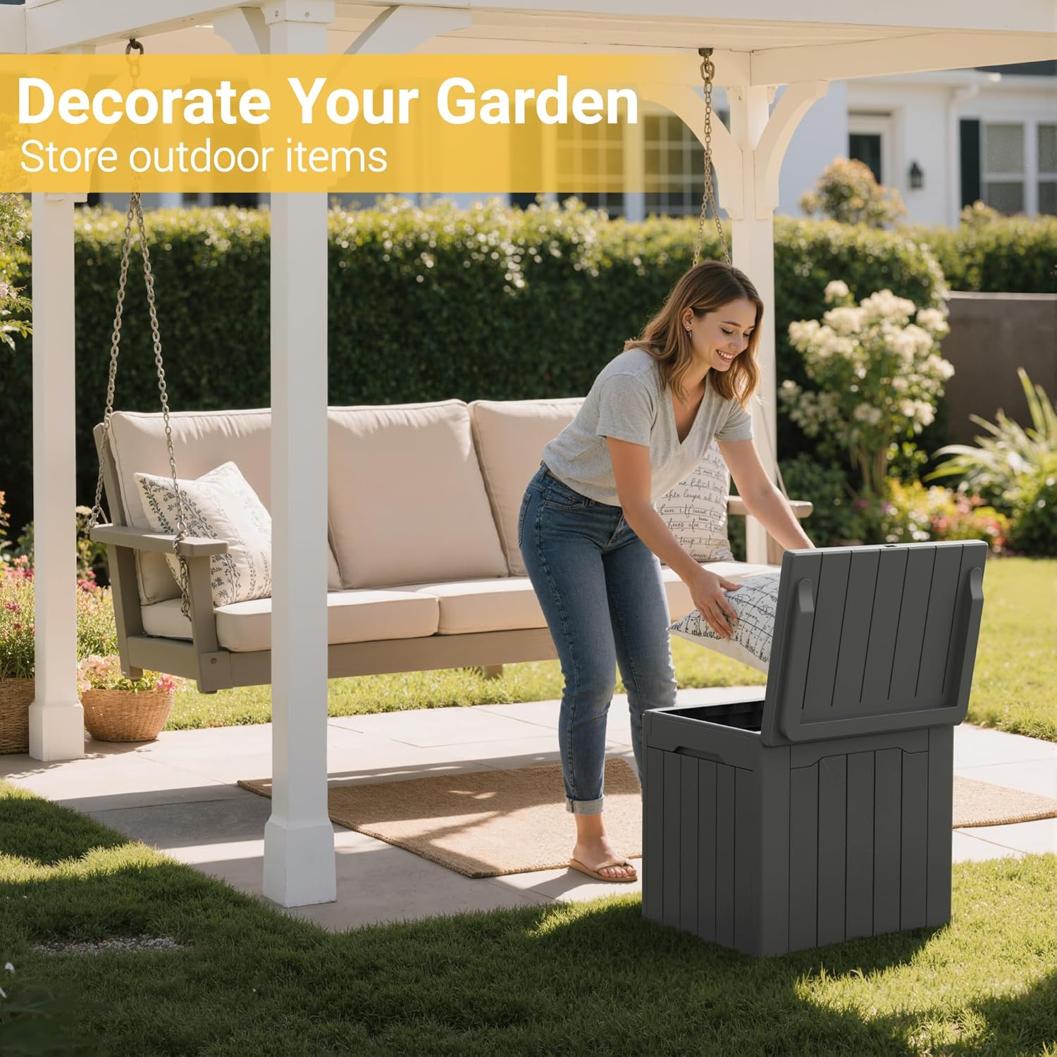 31 Gallon Outdoor Storage Box  - Outdoor Furniture With Storage 评论和价格