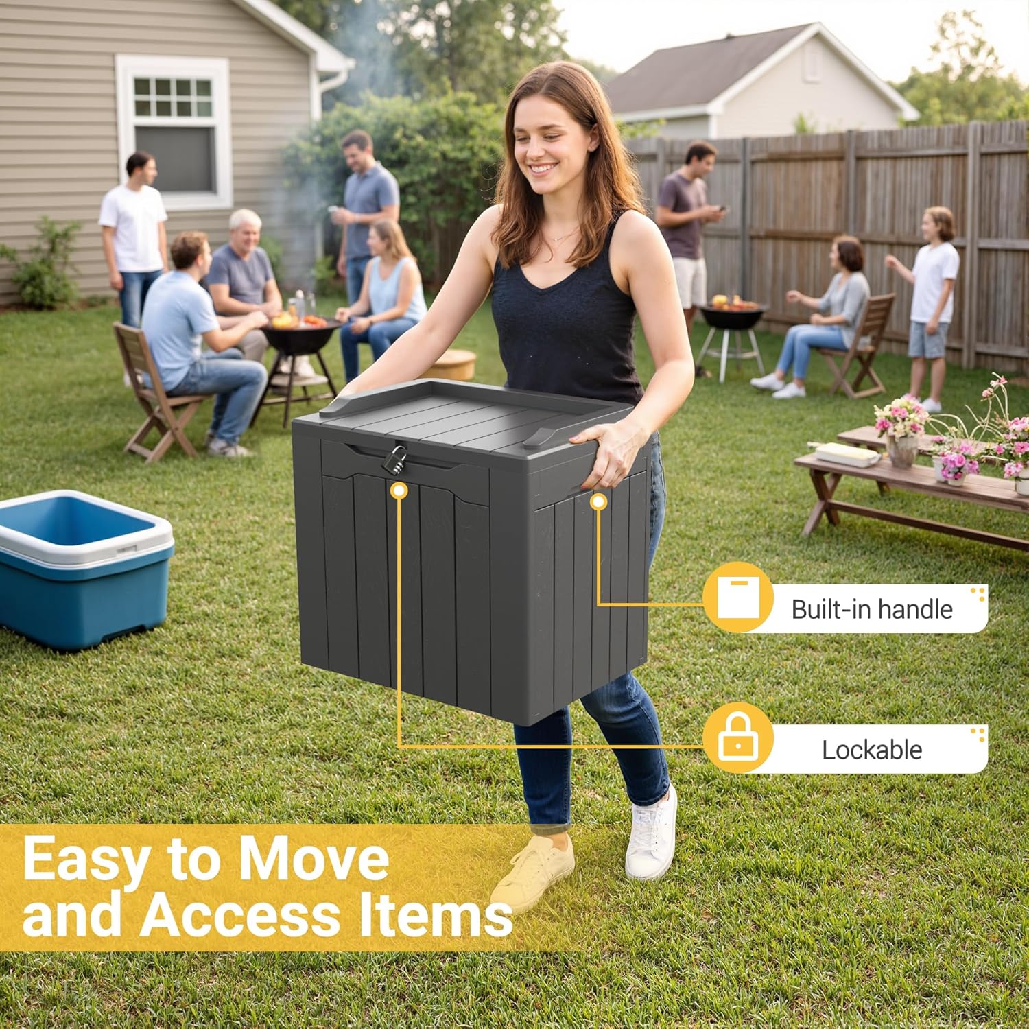 31 Gallon Outdoor Storage Box  - Outdoor Furniture With Storage 评论和价格