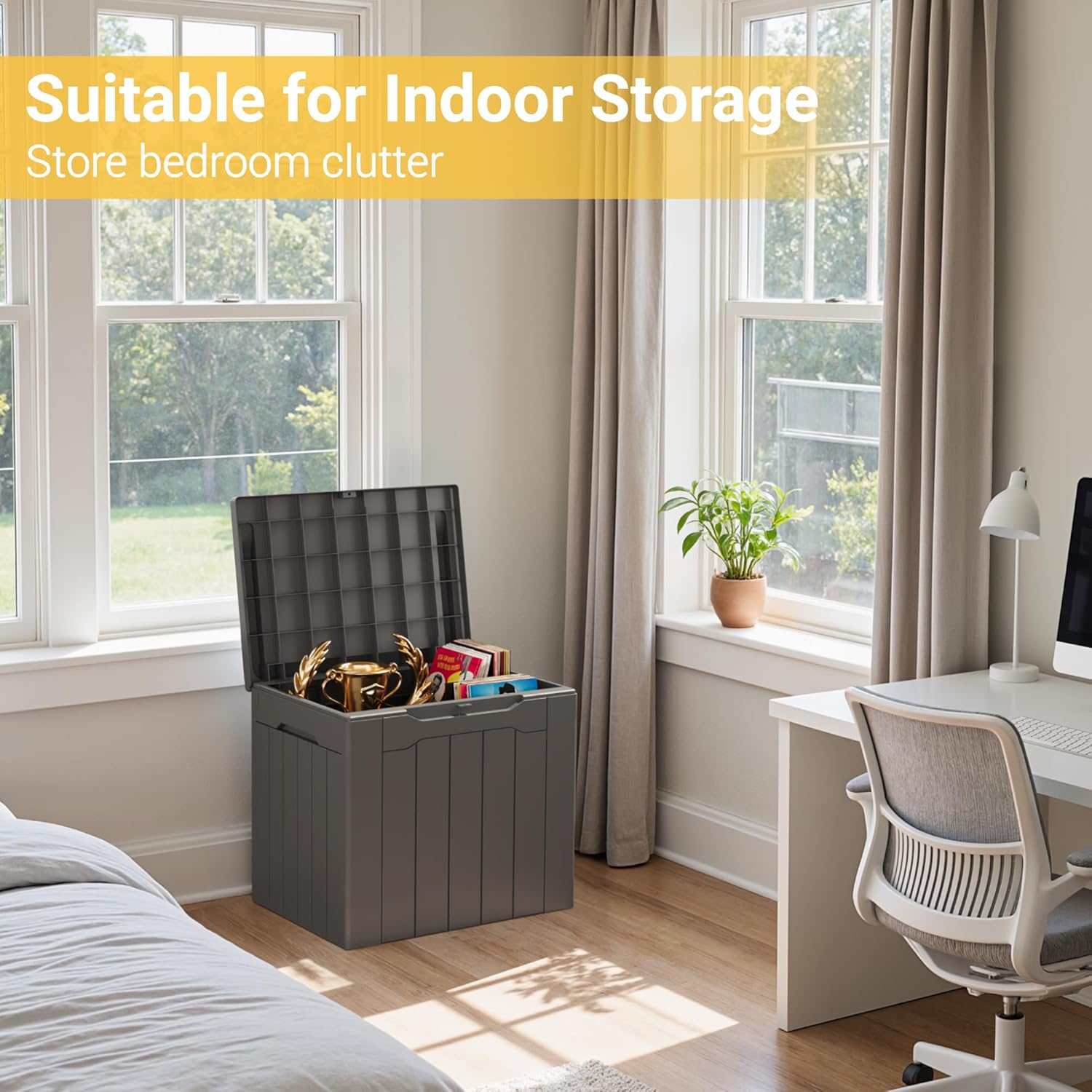 31 Gallon Outdoor Storage Box  - Outdoor Furniture With Storage 评论和价格
