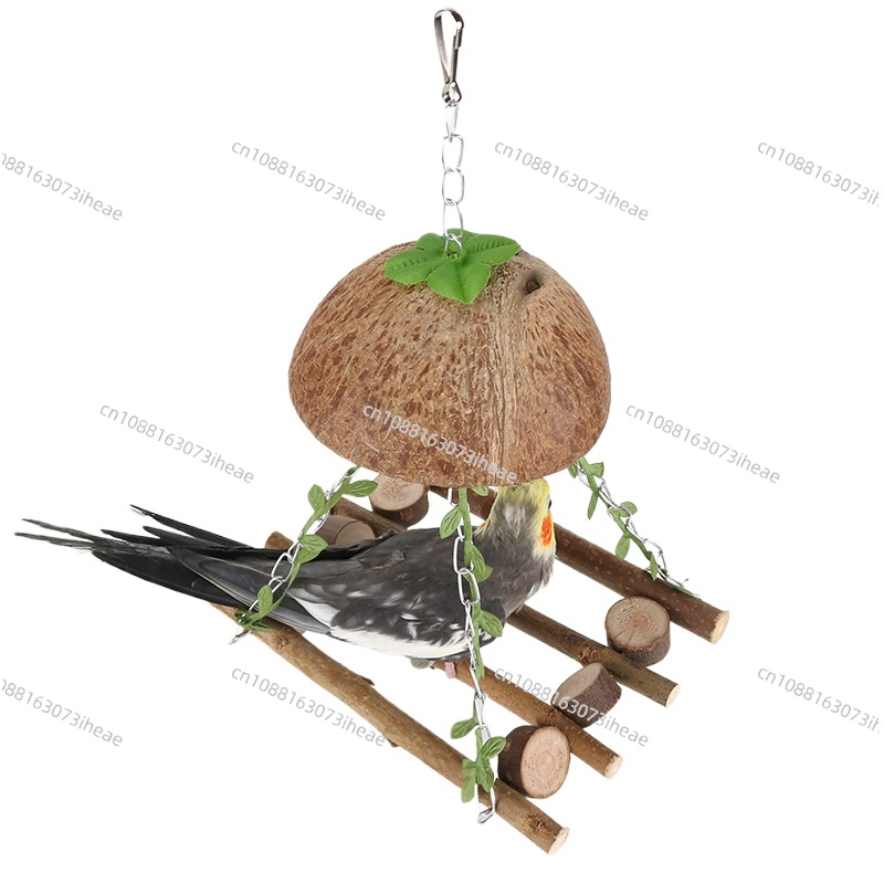 Coconut Bird Nest Parrot Swing - Hammock With Stand 评论和价格