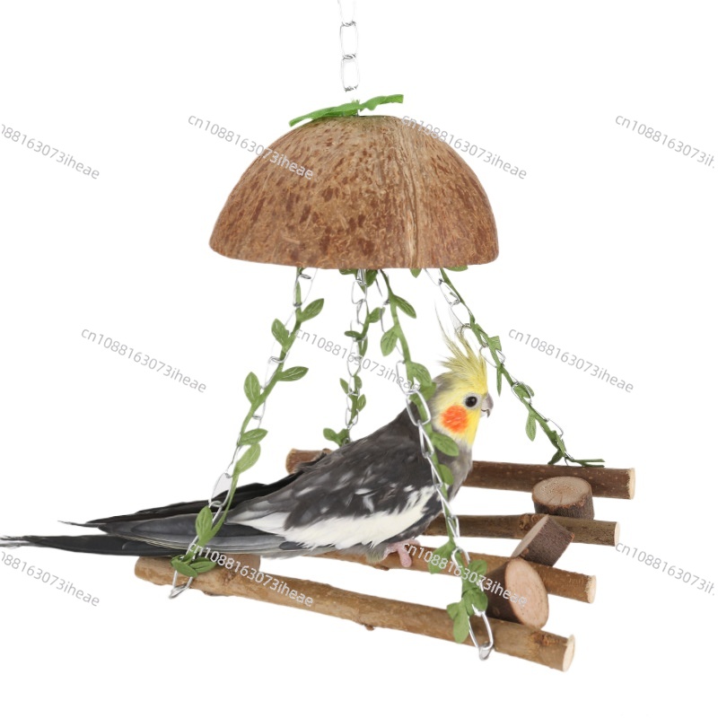 Coconut Bird Nest Parrot Swing - Hammock With Stand 评论和价格