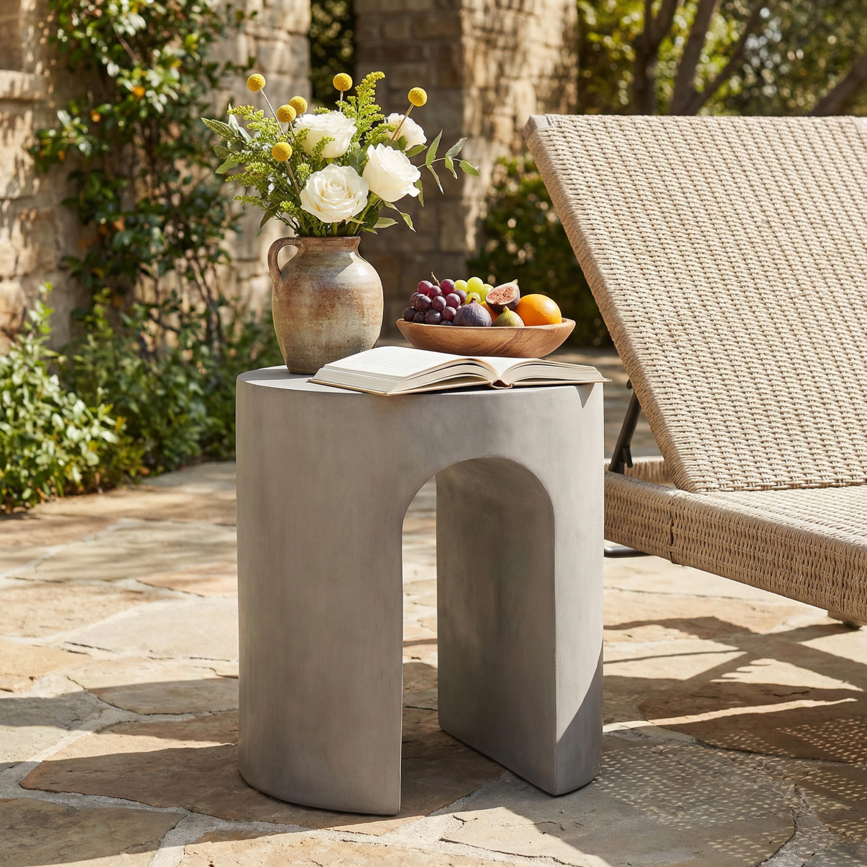 Weather & UV Resistant Concret - Outdoor Furniture Grey 评论和价格