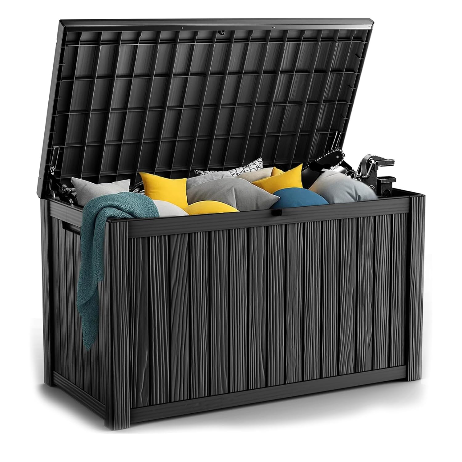 180Gal Lockable Resin Deck Box - Outdoor Furniture With Storage 评论和价格