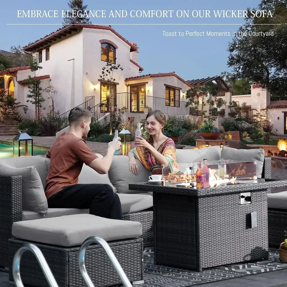 6-Person Weather-Resistant Out - Outdoor Furniture Grey 评论和价格